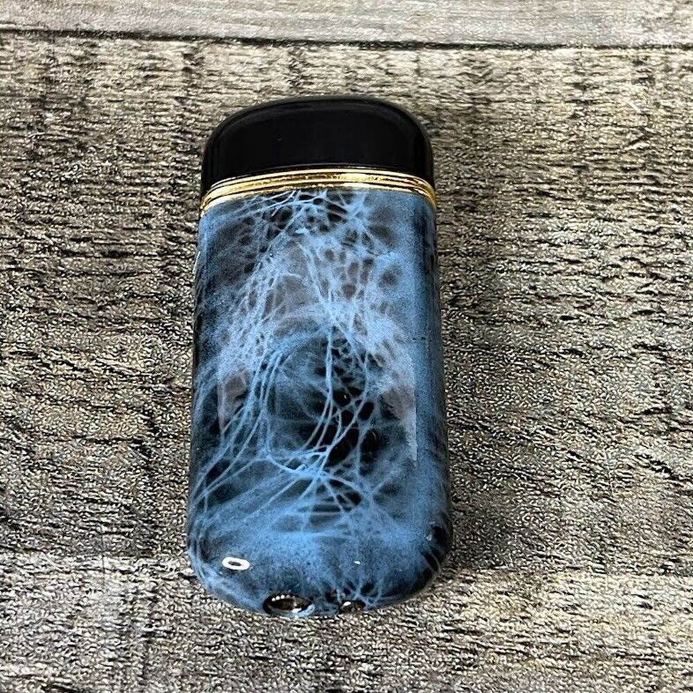 Colibri Abstract Blue, Black with Gold Trim 630 As Is